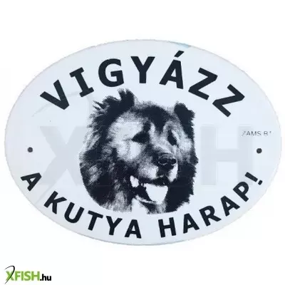 Zams kutya harap tábla ovális műanyag (többféle)