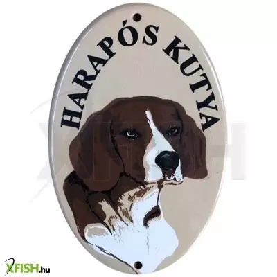 Zams kutya harap zománc színes ovál (többféle)