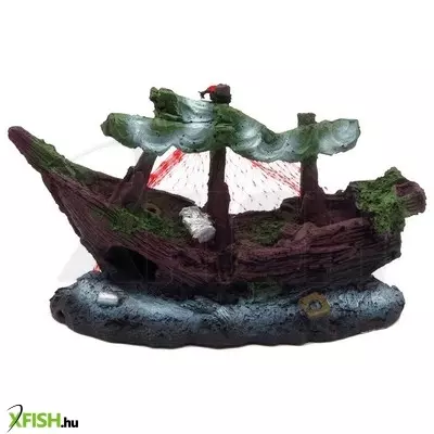 Hajóroncs akvárium dekoráció - zd-3141 chicos (18x7x11cm)