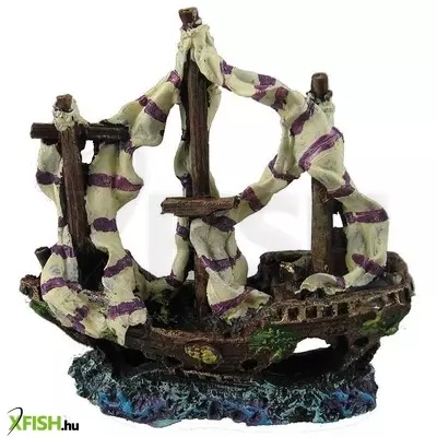 Hajóroncs mini akvárium dekoráció - zd-7345 chicos (13x4x13cm)