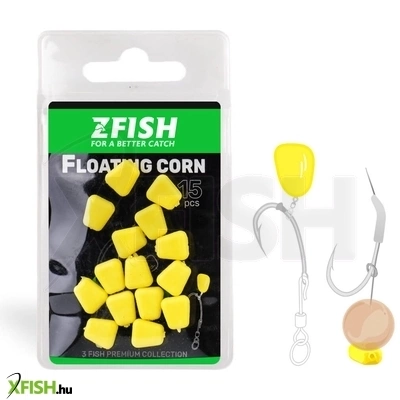 Zfish Floating Corn Lebegő Gumikukorica 15db/csomag
