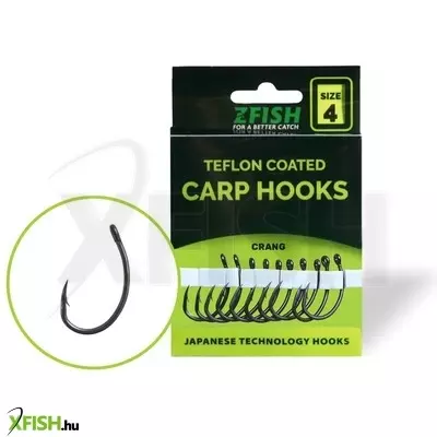 Zfish Teflon Hooks Crang Pontyozó Horog 8-as 10db/csomag
