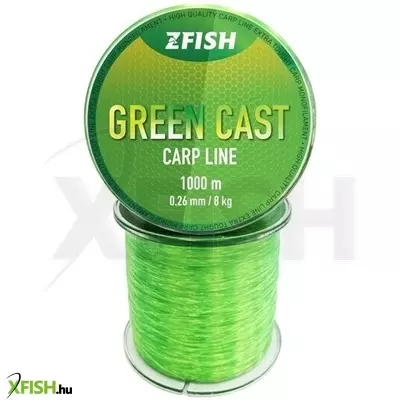 Zfish Green Cast Carp Line Monofil pontyozó zsinór zöld 1000m 0,26 mm 8 kg