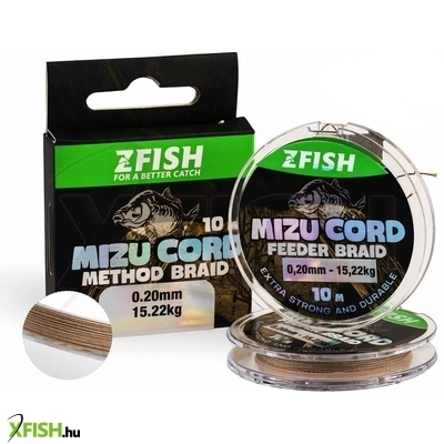 Zfish Mizucord Method Feeder Braid Fonott Előkezsinór 10m 0.10mm 6.88Kg
