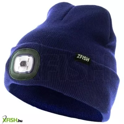 zfish light beanie blue led lámpás téli sapka kék