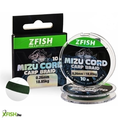 Zfish Mizucord Carp Braid Line Fonott Előkezsinór 10m 0.26mm 18.85Kg
