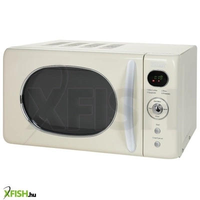 Zilan zln1245 retró mikrohullámú sütő, 700 w, 20 liter, 6 fokozat, LED kijelző, gyerekzár, elektronikus vezérlő, bézs