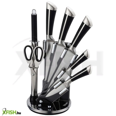 Zilan zln1634 8 darabos késkészlet, állvánnyal, 3cr13 rozsdamentes acél, mosogatógépben mosható