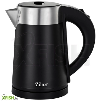 Zilan zln3387 vízforraló, 800 w, duplafalú, 0.8l, 360°-ban forgatható, rejtett fűtőszál, jelzőfény, fekete