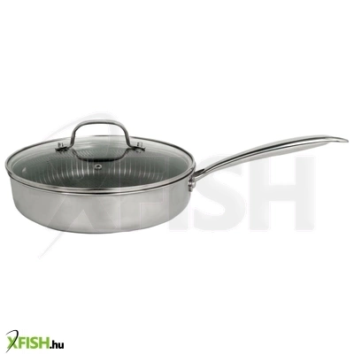 Zilan zln9679 hexachef serpenyő fedővel, 26 cm, 3,2 liter, 3 rétegű, hatszögletű hibrid tapadásmentes belső