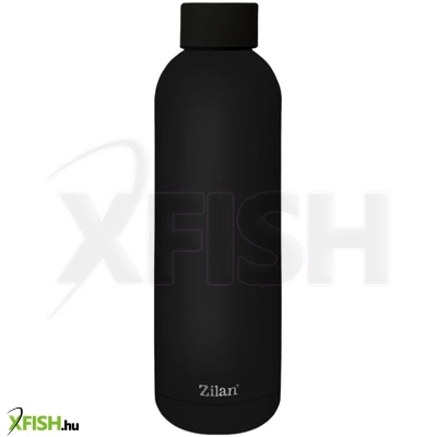 Zilan zln9840 sportpalack típusú termosz, 500 ml űrtartalommal, rozsdamentes acél belsővel, dupla fallal, fekete