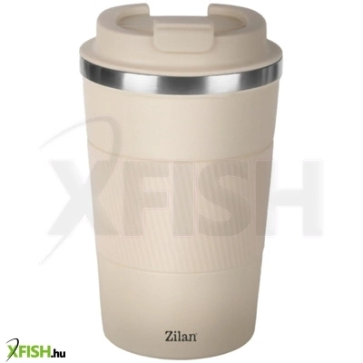 Zilan zln9877 pohár termosz, 380 ml űrtartalom, rozsdamentes acél belső, dupla falú, krémszínű