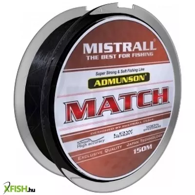 Mistrall Admunson Match Monofil zsinór 150 m 0,12 mm 2,10 kg Fekete