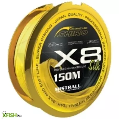 Mistrall Shiro Silk Braided Line X8 Univerzális Fonott zsinór - Fluo 150M 0,19mm 20,40kg