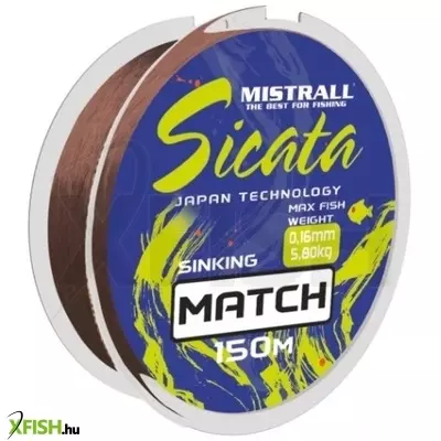 Mistrall Sicata Match Horgász Zsinór 150m 0.16mm 5.8Kg