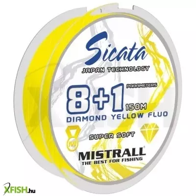 Mistrall Sicata 8+1 Bly Fonott Zsinór Sárga 150m 0.16mm 16.20Kg